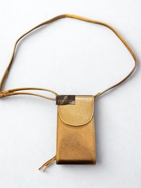 Minicci Metallic Gold Phone Crossbody Wallet NWT
